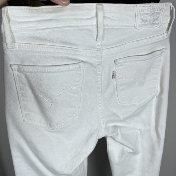 ON THRED UP - Levi's White Denim 712 Slim Size 26 - Picture 12 of 15